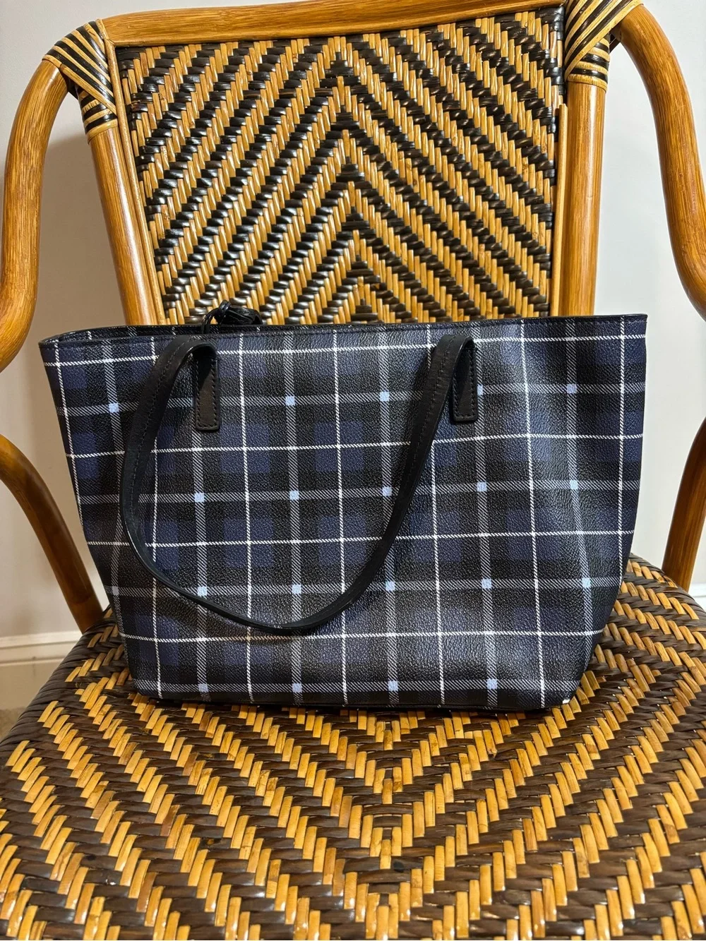 Kate Spade New York Hawthorne Lane Plaid Ryan Tote Bag Purse